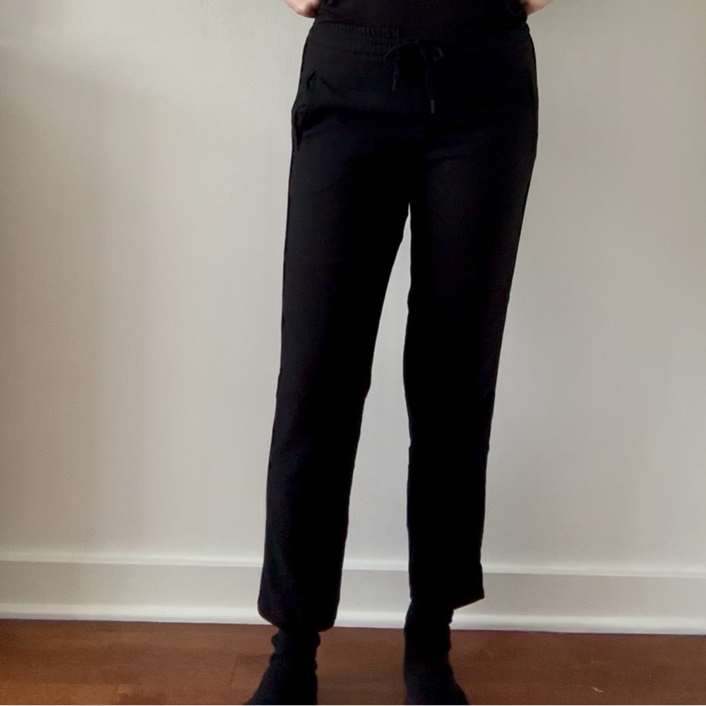 Elegant Black Drawstring Women's Pants from Paris